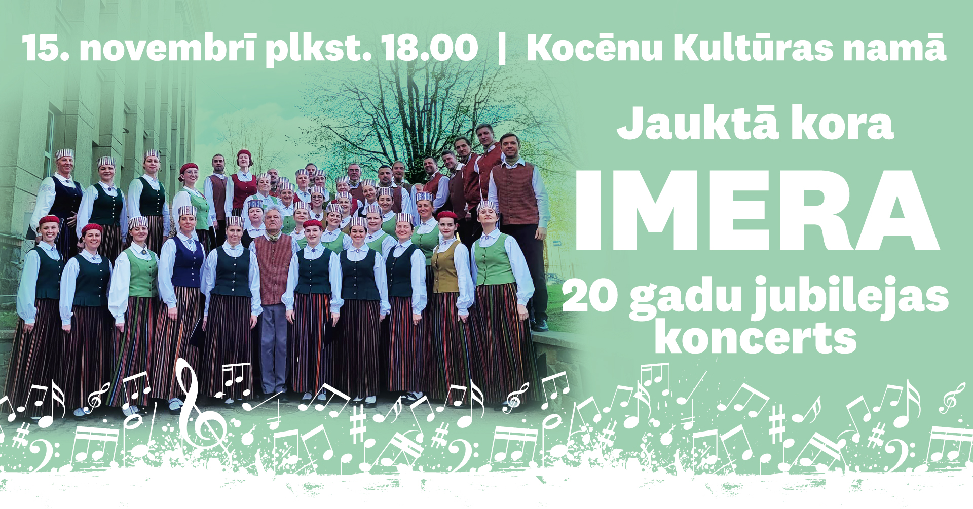 Jauktais koris “Imera” ielūdz uz 20 gadu jubilejas koncertu